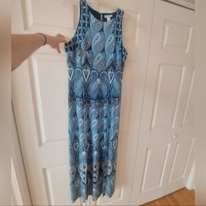 Blue Paisley Maxi Dress